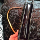 Louis Vuitton Vanity Chain Pouch Enamel Black Flower Embossed Leather Small Bag
