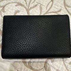 Louis Vuitton Women’s Black Wallet Pink Interior LV Logo Multiple Card Slots