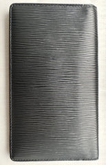 Louise Vuitton Genuine LV black Epi long wallet