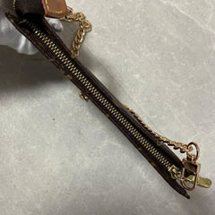 LOUIS VUITTON Monogram Accessory Pouch 3way Mini Bag Brown With Chains