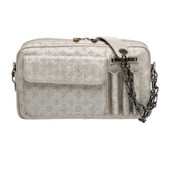 Authentic Louis Vuitton Y2K Mini Monogram Shimmer Pochette Chain Shoulder Bag