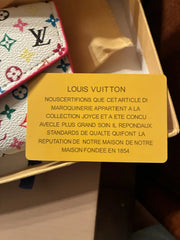 Louis Vuitton Multicolor/White Monogram Envelope Snap Wallet Certificate Card!