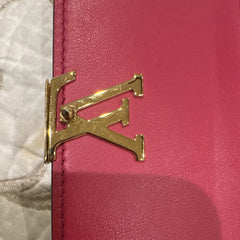 Louis Vuitton Women’s Black Wallet Pink Interior LV Logo Multiple Card Slots