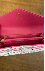Louis Vuitton Multicolor/White Monogram Envelope Snap Wallet Certificate Card!