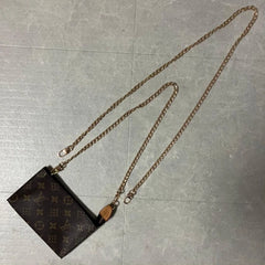 LOUIS VUITTON Monogram Accessory Pouch 3way Mini Bag Brown With Chains
